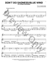 Don't Do Sadness/Blue Wind piano sheet music cover